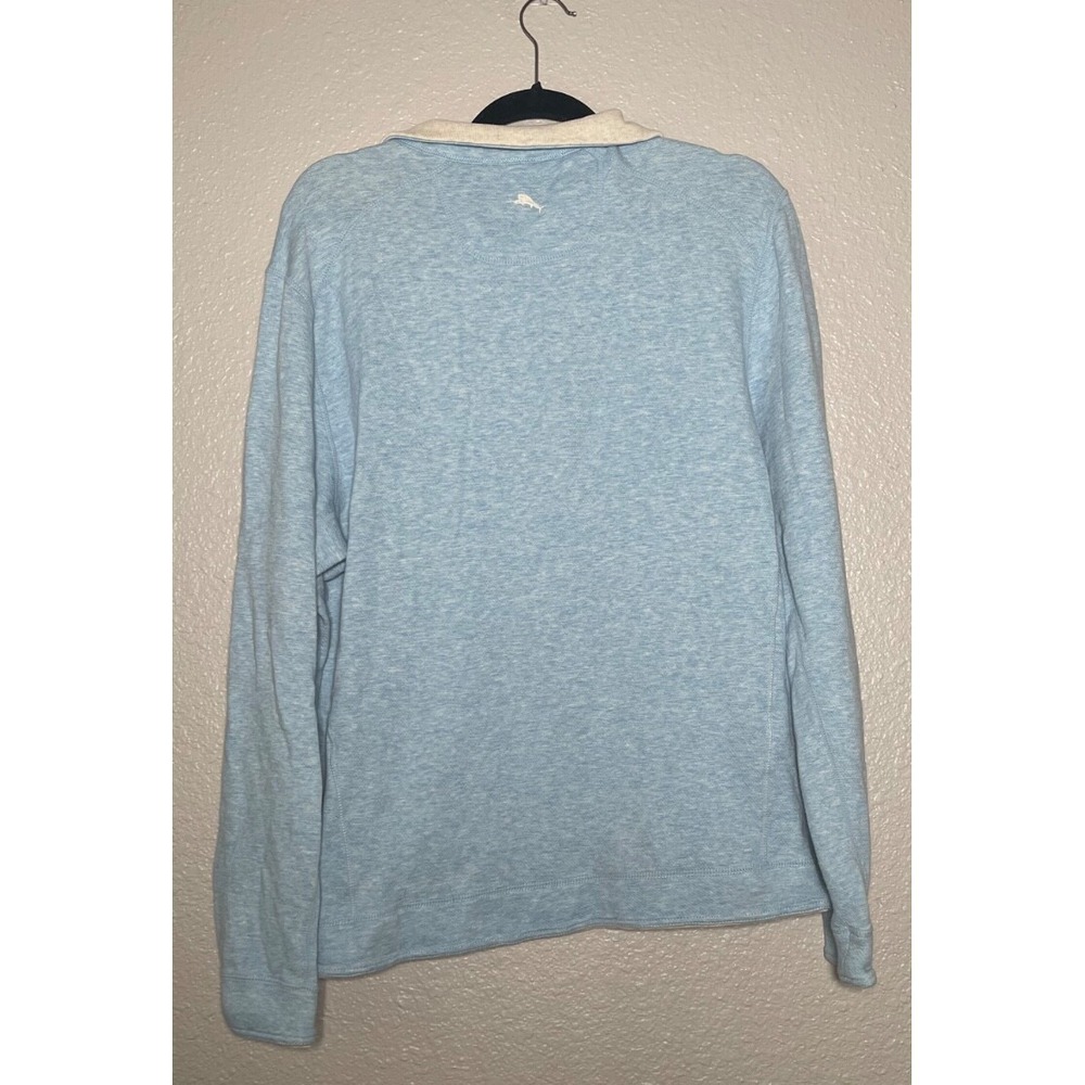 Tommy Bahama 1/4 Zip Pullover Sweater Men's XL Blue Golf Preppy Coastal - Picture 2 of 5